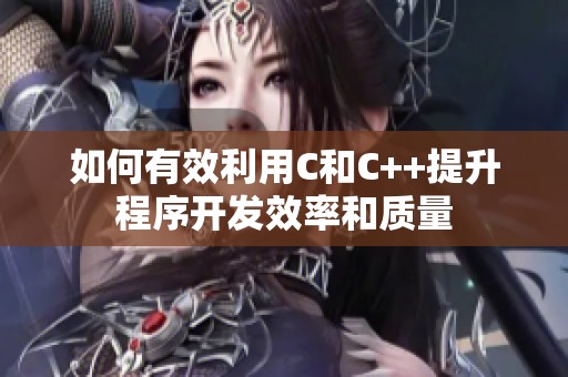 如何有效利用C和C++提升程序開發(fā)效率和質(zhì)量