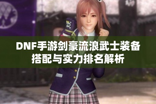 DNF手游劍豪流浪武士裝備搭配與實(shí)力排名解析