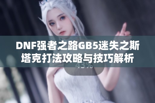 DNF強(qiáng)者之路GB5迷失之斯塔克打法攻略與技巧解析