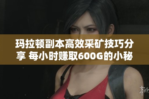 瑪拉頓副本高效采礦技巧分享 每小時賺取600G的小秘密