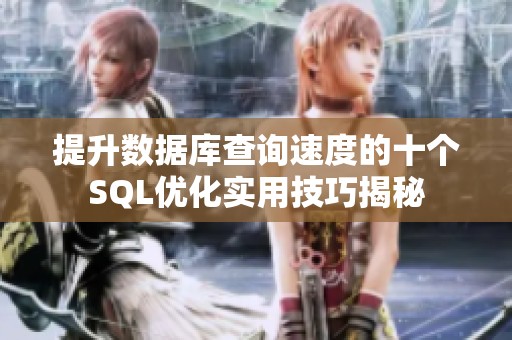 提升數(shù)據(jù)庫(kù)查詢速度的十個(gè)SQL優(yōu)化實(shí)用技巧揭秘 提升數(shù)據(jù)庫(kù)查詢速度的十個(gè)SQL優(yōu)化實(shí)用技巧揭秘