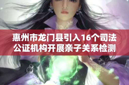 惠州市龍門縣引入16個司法公證機構開展親子關系檢測服務