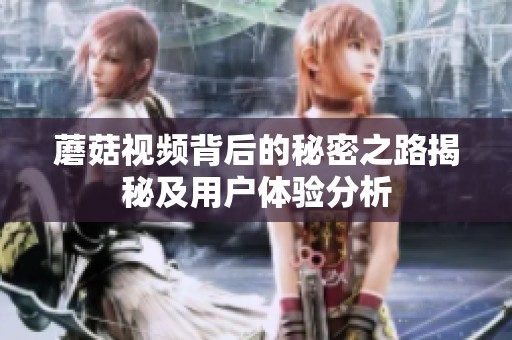 蘑菇視頻背后的秘密之路揭秘及用戶體驗分析