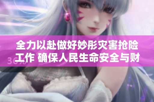 全力以赴做好妙彤災害搶險工作 確保人民生命安全與財產(chǎn)保障