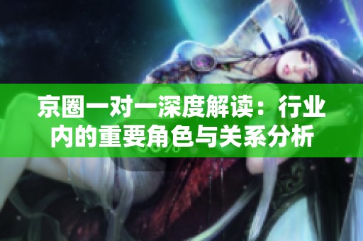 京圈一對一深度解讀：行業(yè)內(nèi)的重要角色與關(guān)系分析