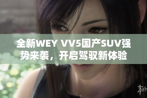 全新WEY VV5國產(chǎn)SUV強勢來襲，開啟駕馭新體驗