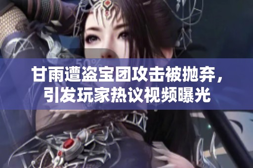 甘雨遭盜寶團(tuán)攻擊被拋棄，引發(fā)玩家熱議視頻曝光
