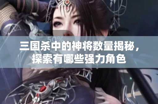 三國殺中的神將數(shù)量揭秘，探索有哪些強(qiáng)力角色