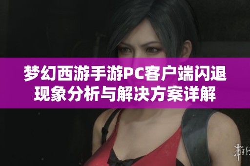 夢幻西游手游PC客戶端閃退現(xiàn)象分析與解決方案詳解