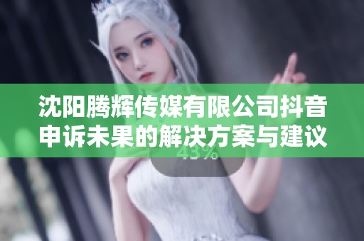 沈陽騰輝傳媒有限公司抖音申訴未果的解決方案與建議