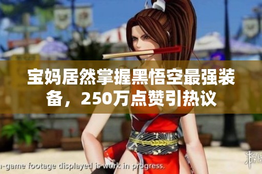 寶媽居然掌握黑悟空最強(qiáng)裝備，250萬(wàn)點(diǎn)贊引熱議