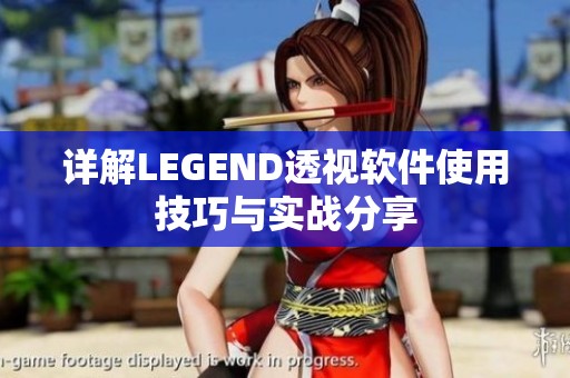 詳解LEGEND透視軟件使用技巧與實(shí)戰(zhàn)分享