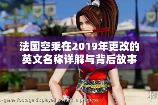 法國(guó)空乘在2019年更改的英文名稱詳解與背后故事