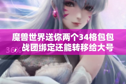 魔獸世界送你兩個(gè)34格包包，戰(zhàn)團(tuán)綁定還能轉(zhuǎn)移給大號(hào)