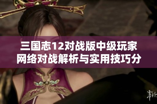 三國(guó)志12對(duì)戰(zhàn)版中級(jí)玩家網(wǎng)絡(luò)對(duì)戰(zhàn)解析與實(shí)用技巧分享 三國(guó)志12對(duì)戰(zhàn)版中級(jí)玩家網(wǎng)絡(luò)對(duì)戰(zhàn)解析與實(shí)用技巧分享
