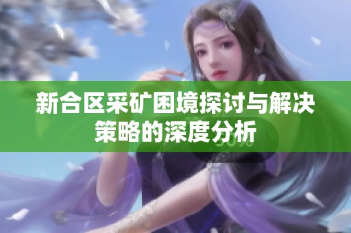 新合區(qū)采礦困境探討與解決策略的深度分析