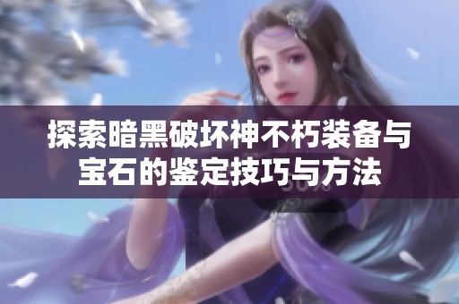 探索暗黑破壞神不朽裝備與寶石的鑒定技巧與方法