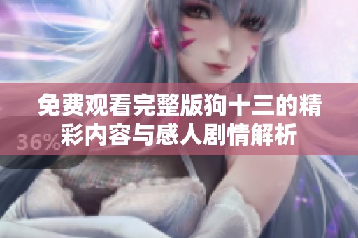 免費觀看完整版狗十三的精彩內(nèi)容與感人劇情解析