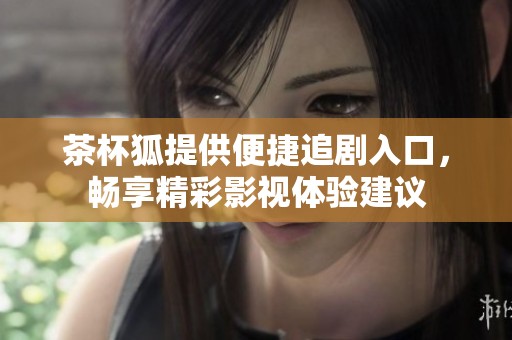 茶杯狐提供便捷追劇入口，暢享精彩影視體驗建議