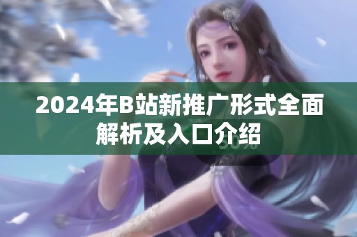 2024年B站新推廣形式全面解析及入口介紹