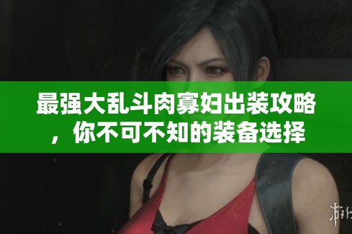 最強(qiáng)大亂斗肉寡婦出裝攻略，你不可不知的裝備選擇