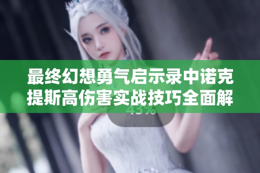 最終幻想勇氣啟示錄中諾克提斯高傷害實(shí)戰(zhàn)技巧全面解析
