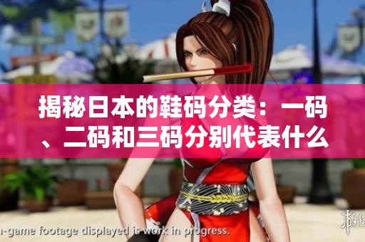 揭秘日本的鞋碼分類：一碼、二碼和三碼分別代表什么尺碼