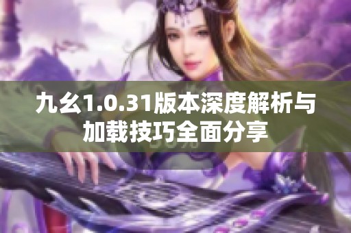 九幺1.0.31版本深度解析與加載技巧全面分享