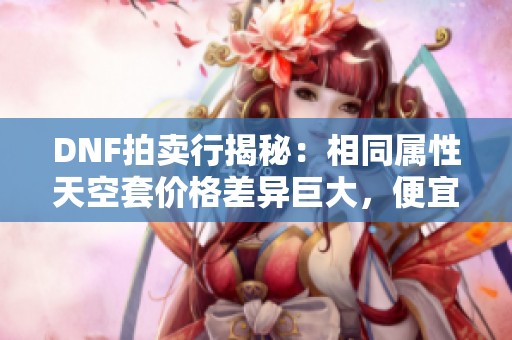 DNF拍賣行揭秘：相同屬性天空套價格差異巨大，便宜竟如此多達(dá)70%