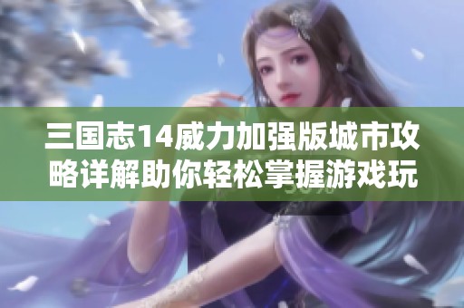三國(guó)志14威力加強(qiáng)版城市攻略詳解助你輕松掌握游戲玩法與策略技巧