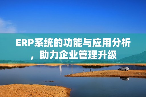 ERP系統(tǒng)的功能與應(yīng)用分析，助力企業(yè)管理升級(jí)