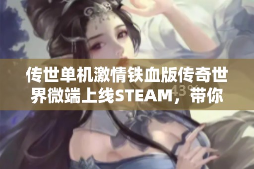 傳世單機(jī)激情鐵血版?zhèn)髌媸澜缥⒍松暇€STEAM，帶你重溫經(jīng)典網(wǎng)游傳奇魅力