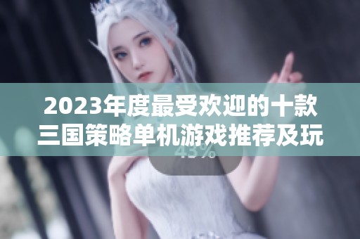 2023年度最受歡迎的十款三國(guó)策略單機(jī)游戲推薦及玩法解析