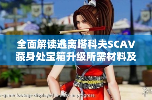 全面解讀逃離塔科夫SCAV藏身處寶箱升級(jí)所需材料及獲取攻略