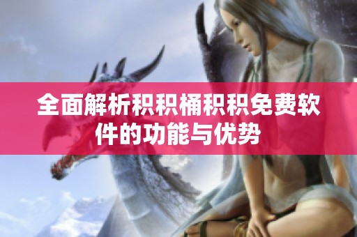 全面解析積積桶積積免費軟件的功能與優(yōu)勢