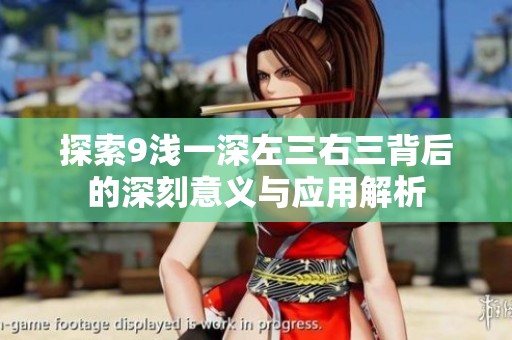 探索9淺一深左三右三背后的深刻意義與應(yīng)用解析