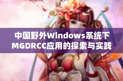 中國野外Windows系統(tǒng)下MGDRCC應(yīng)用的探索與實踐