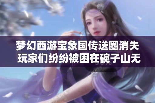 夢(mèng)幻西游寶象國(guó)傳送圈消失 玩家們紛紛被困在碗子山無(wú)法離開(kāi)