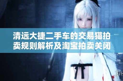 清遠(yuǎn)大捷二手車的交易貓拍賣規(guī)則解析及淘寶拍賣關(guān)閉后的影響分析