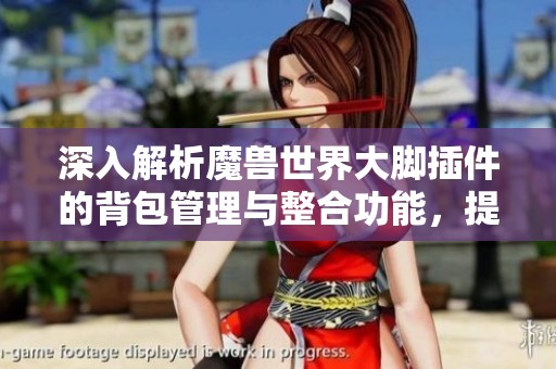 深入解析魔獸世界大腳插件的背包管理與整合功能，提升你的游戲體驗(yàn)
