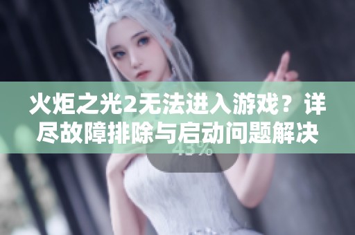 火炬之光2無法進(jìn)入游戲？詳盡故障排除與啟動問題解決指南就在這里