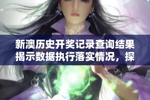 新澳歷史開獎(jiǎng)記錄查詢結(jié)果揭示數(shù)據(jù)執(zhí)行落實(shí)情況，探秘背后真實(shí)原因與影響分析