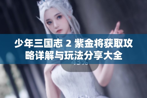 少年三國(guó)志 2 紫金將獲取攻略詳解與玩法分享大全