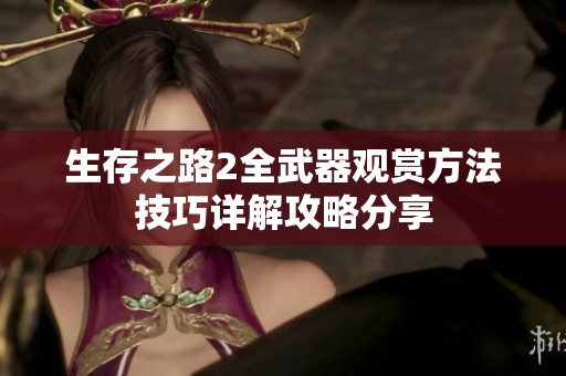 生存之路2全武器觀賞方法技巧詳解攻略分享
