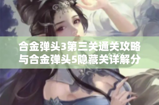 合金彈頭3第三關(guān)通關(guān)攻略與合金彈頭5隱藏關(guān)詳解分享