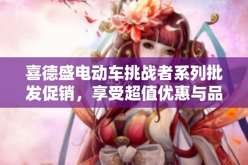 喜德盛電動車挑戰(zhàn)者系列批發(fā)促銷，享受超值優(yōu)惠與品質保障