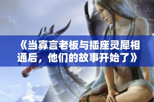 《當(dāng)寡言老板與插座靈犀相通后，他們的故事開始了》