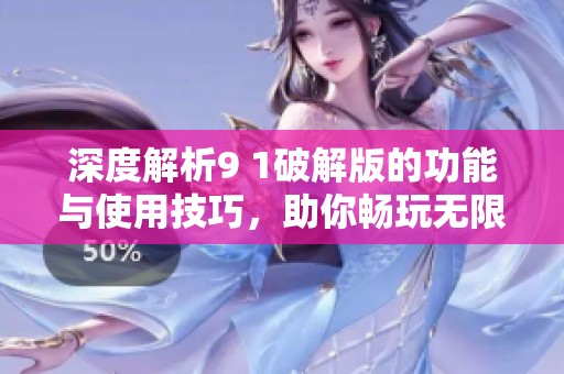 深度解析9 1破解版的功能與使用技巧，助你暢玩無(wú)限樂(lè)趣