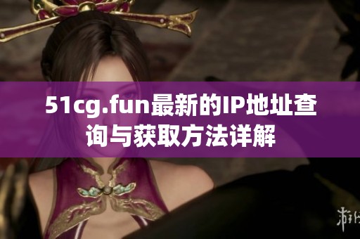 51cg.fun最新的IP地址查詢與獲取方法詳解