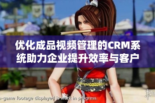 優(yōu)化成品視頻管理的CRM系統(tǒng)助力企業(yè)提升效率與客戶關(guān)系